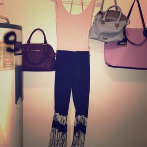 Blue & White Backless Romper Never Worn